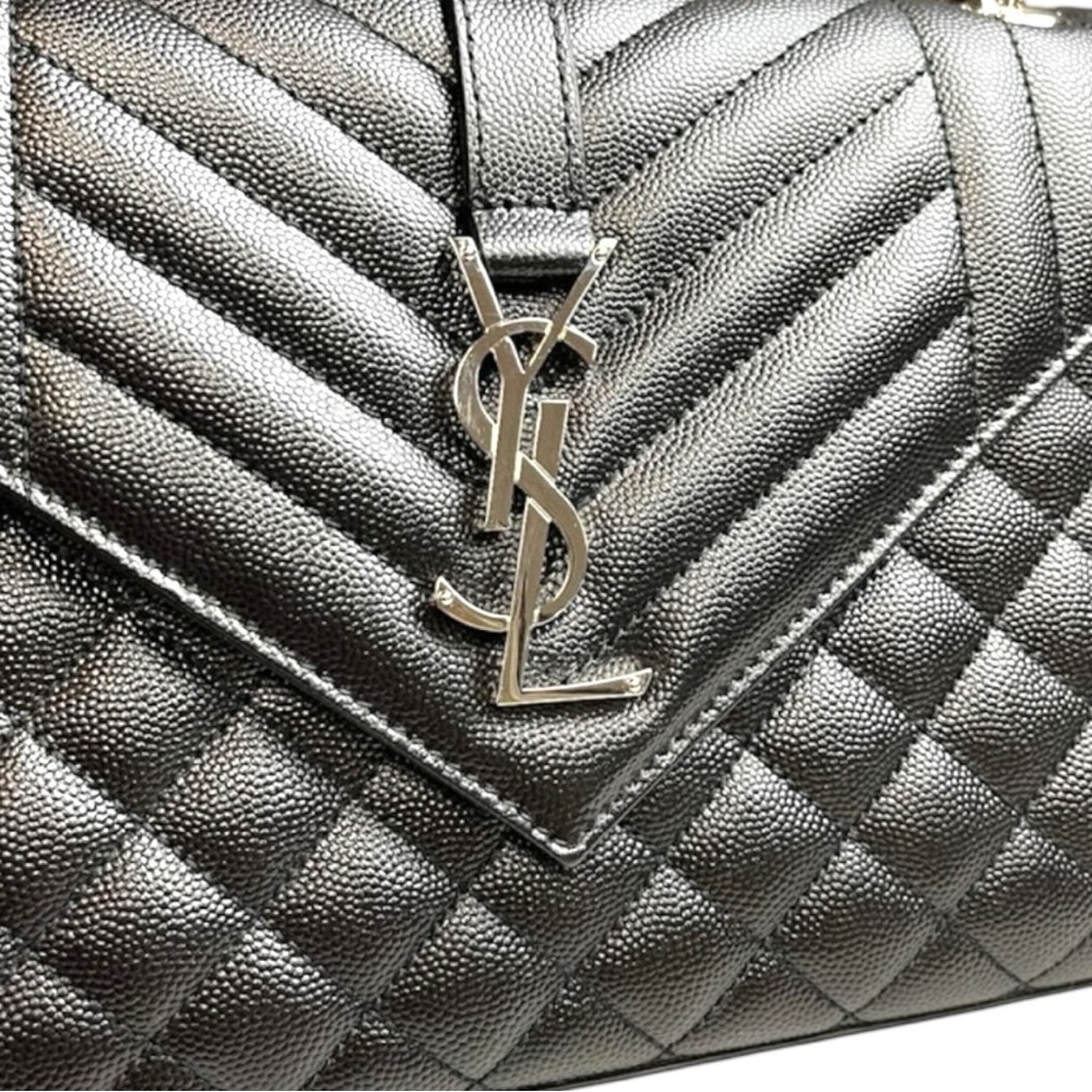 YSL Leather Handbag Chevron - Picture 9 of 9